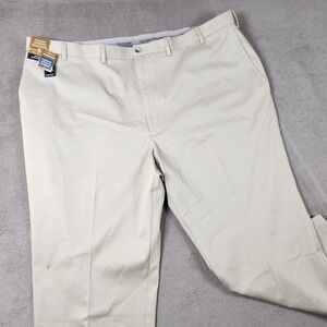 Haggar Iron Free Premium Khaki Pants Mens 48x29 Sand Classic Fit B&T HC91000 NWT